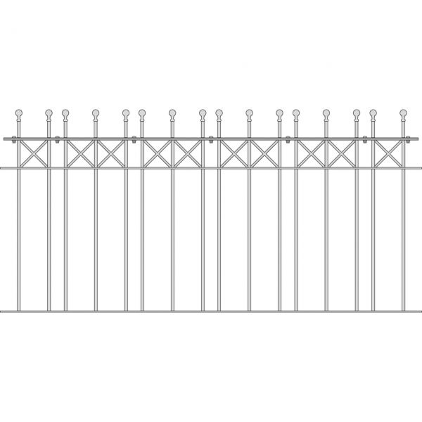 Zaunelement Sonderlänge (in cm) Parkallee Classic Kugel, H: 90cm