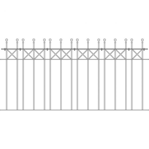 Zaunelement Sonderlänge (in cm) Parkallee Classic Kugel, H: 90cm