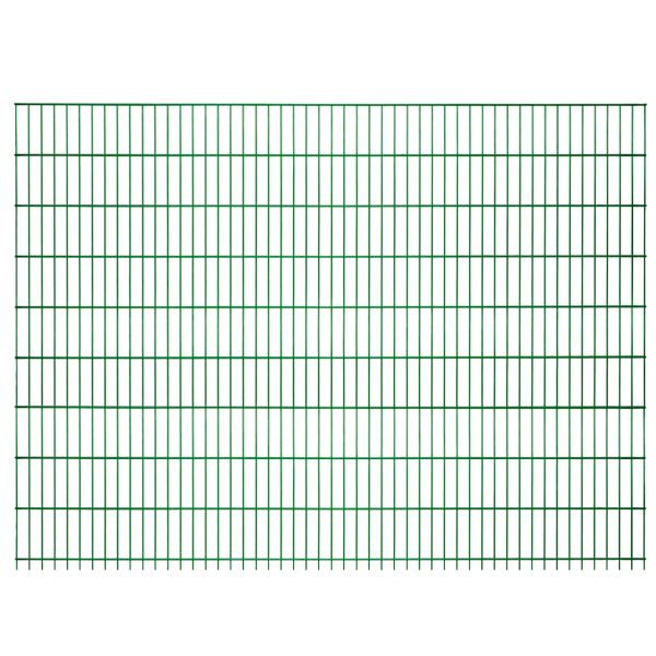 Doppelstabmattenzaun Set mit Pfosten H:180 cm, grün