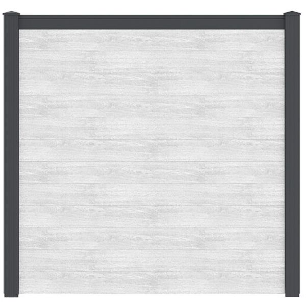 ALU Steckzaun Set CORE, Klickprofile 14cm, white oak