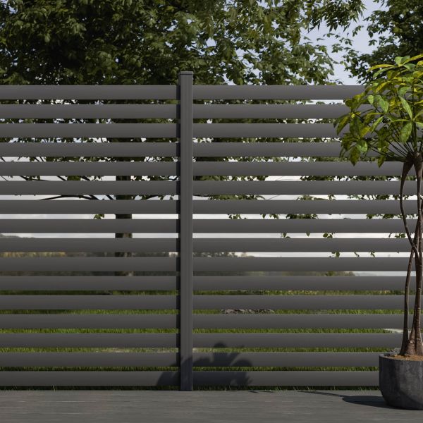 Alu Steckzaun Lumino LINE, anthrazit