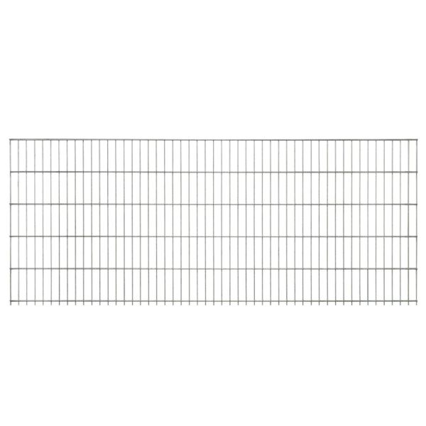 Doppelstabmattenzaun Set mit Pfosten H:100 cm, verzinkt
