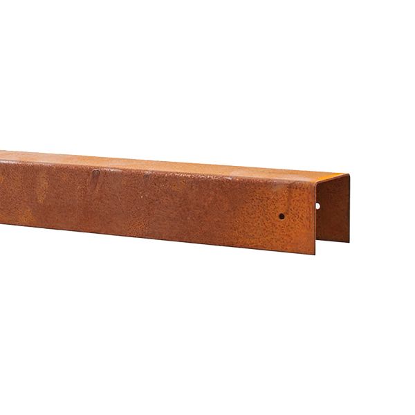 Cortenstahl-Abdeckung, U-Profil 5,6 cm