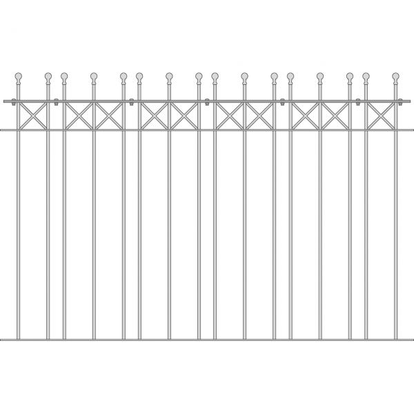 Zaunelement Sonderlänge (in cm) Parkallee Classic Kugel, H: 120cm
