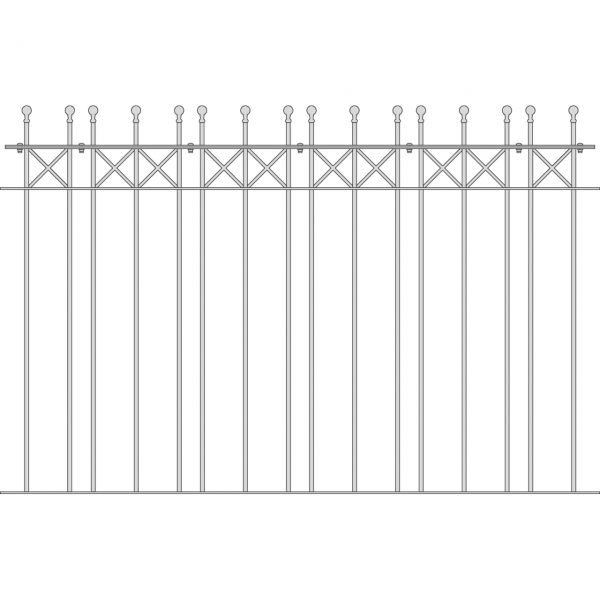 Zaunelement Sonderlänge (in cm) Parkallee Classic Kugel, H: 120cm