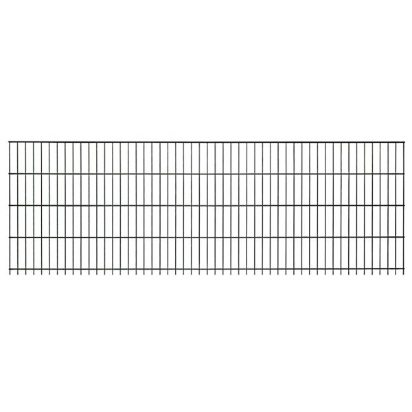 Doppelstabmattenzaun Set mit Pfosten H:80 cm, anthrazit