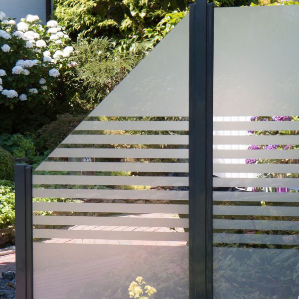 Glas-Sichtschutzzaun, Ambiente STRIPES
