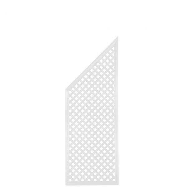 Sichtschutzwand Kunststoff Coventry, Diamant Abschlusselement, weiß
