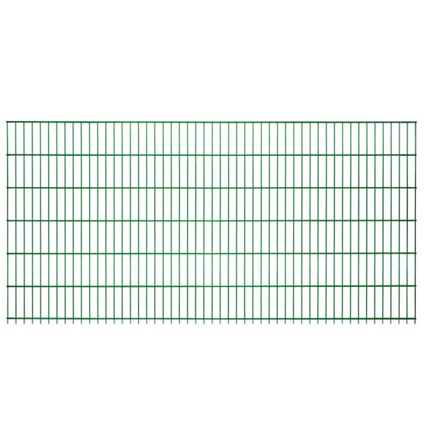 Doppelstabmattenzaun Set mit Pfosten H:120 cm, grün