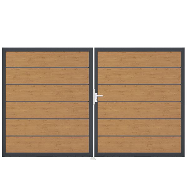 Sichtschutzzaun BASICLINE PREMIUM Doppeltor