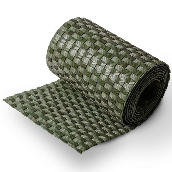 Polyrattan Sichtschutzstreifen (PE), grün-braun, grob