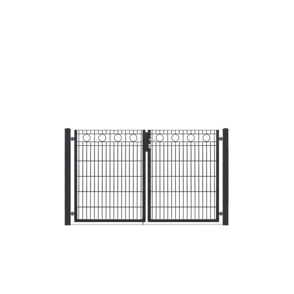 Doppeltor ROM, anthrazit, H: 120cm, B: 2 m