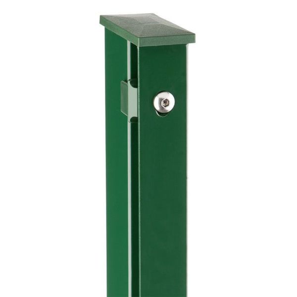 Zaunpfosten m. Abdeckleisten, grün, Zaunhöhe 103 cm