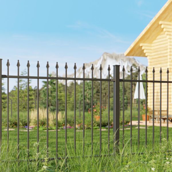 Metallzaun CHELSEA Set m. Pfosten (Lilie), H: 150cm