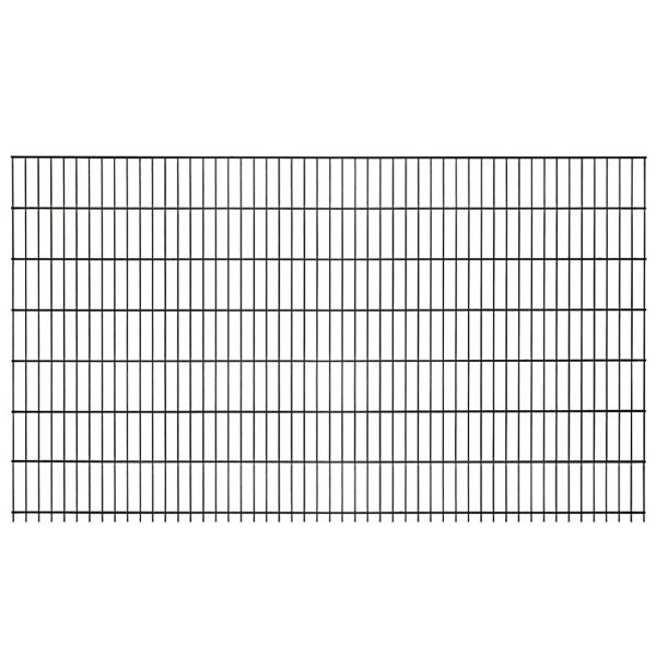 Doppelstabmattenzaun Set mit Pfosten H:140 cm, anthrazit